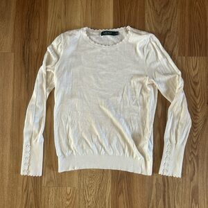 Lauren Ralph Lauren Cream Crew Neck Sweater